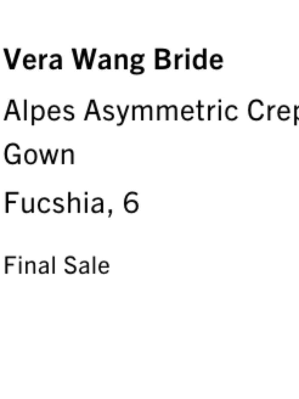 Vera Wang Formal Dress